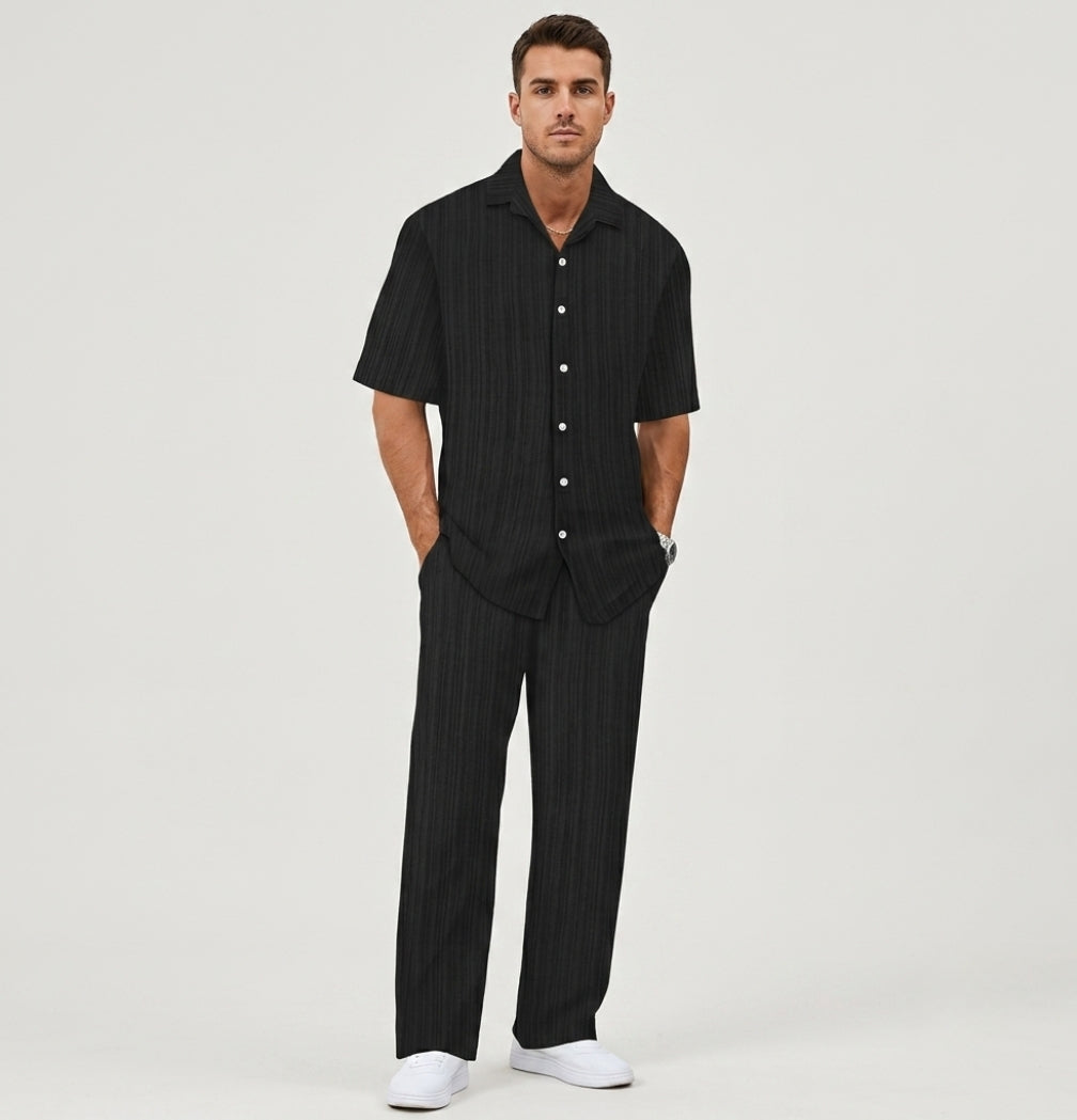 Thomas Reid | Textured Summer Co-Ord Set For Men