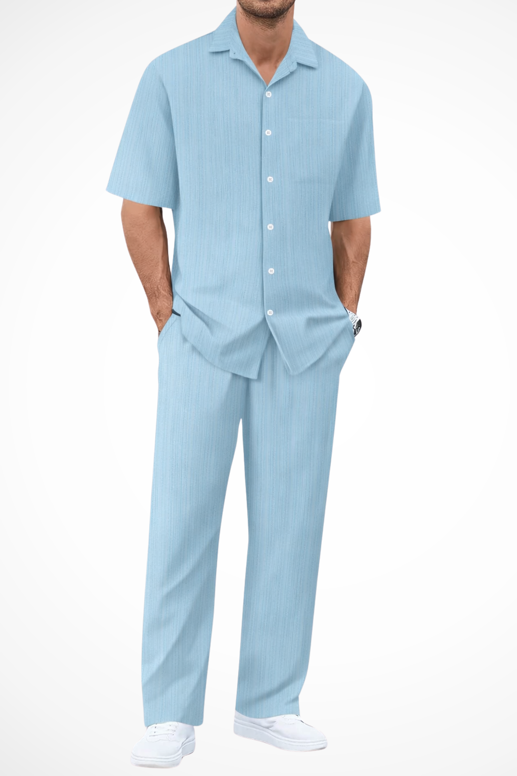 Thomas Reid | Textured Summer Co-Ord Set For Men