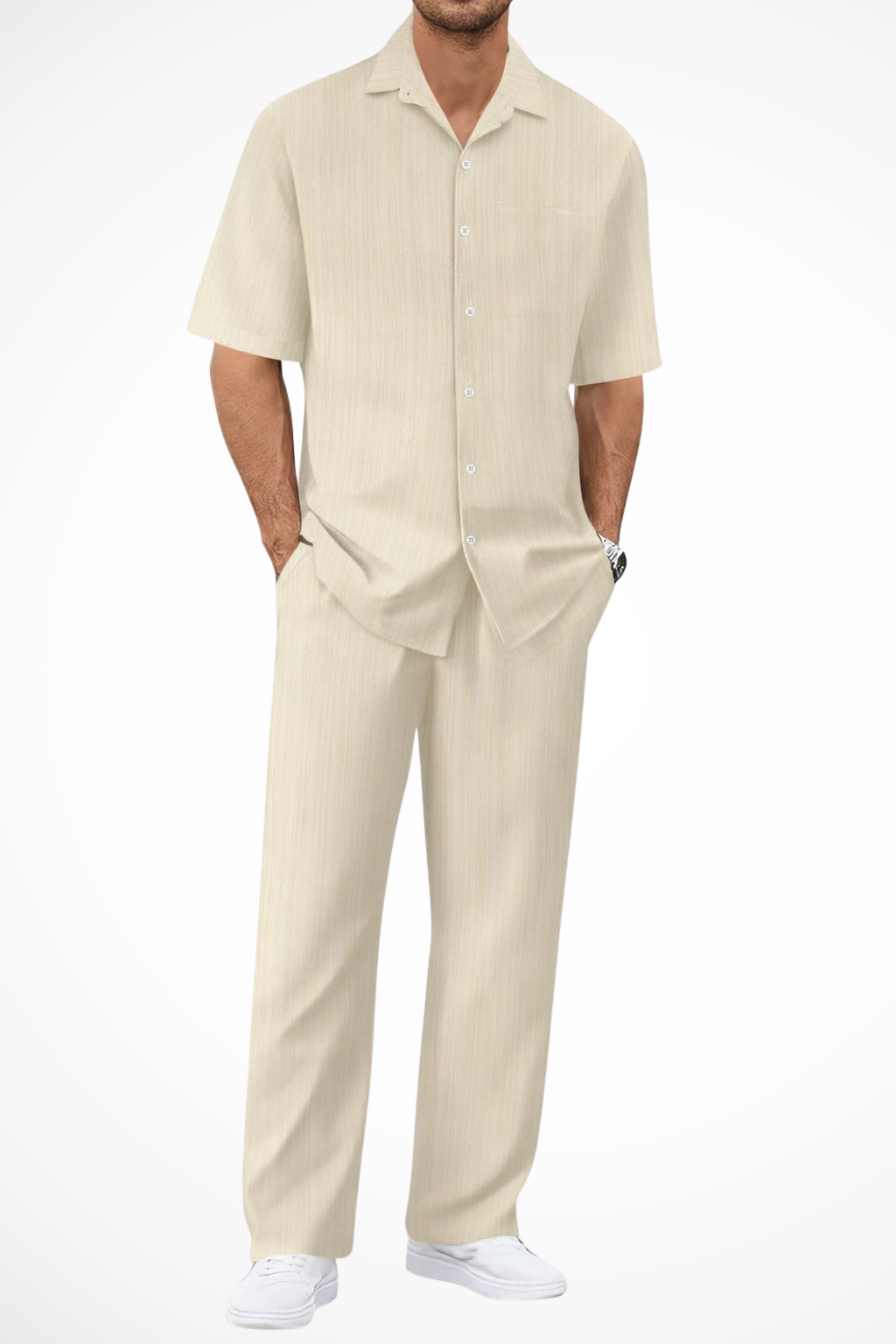 Thomas Reid | Textured Summer Co-Ord Set For Men