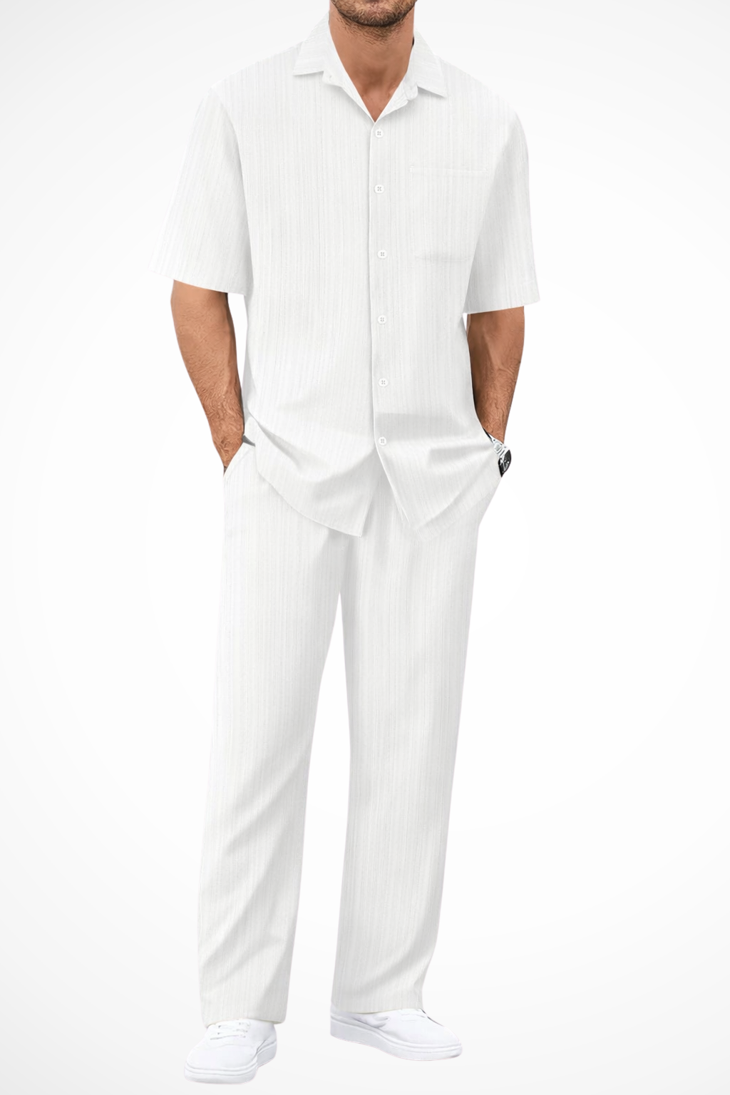 Thomas Reid | Textured Summer Co-Ord Set For Men