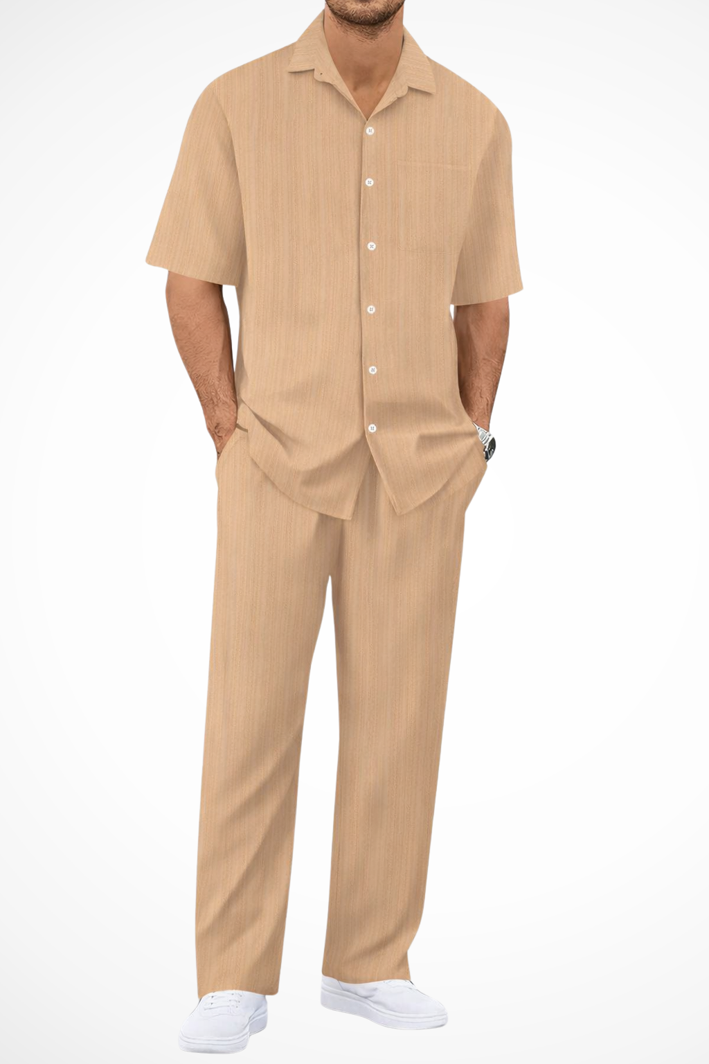 Thomas Reid | Textured Summer Co-Ord Set For Men