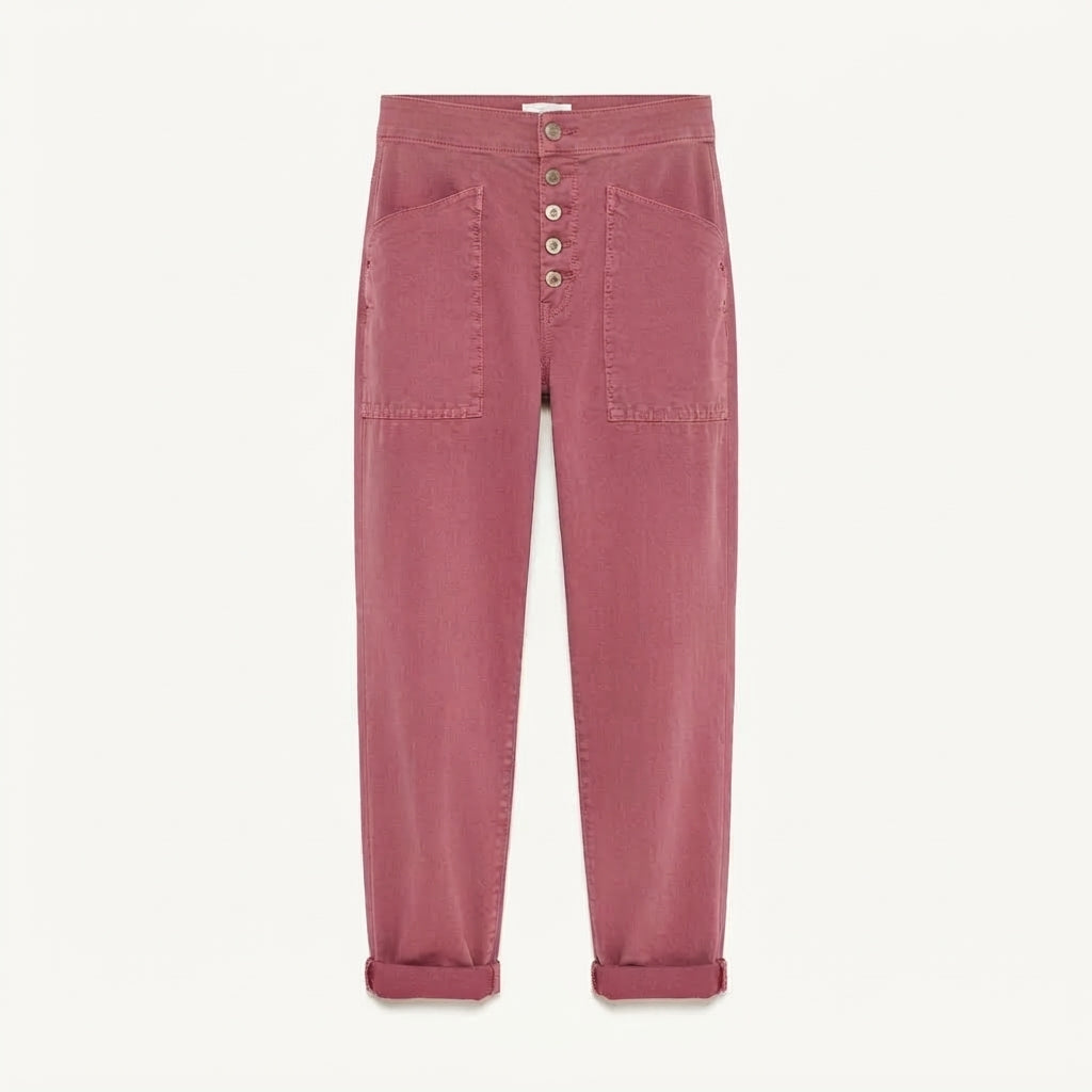 Marnie Ellison | Linen Trousers With Button Detail For Women