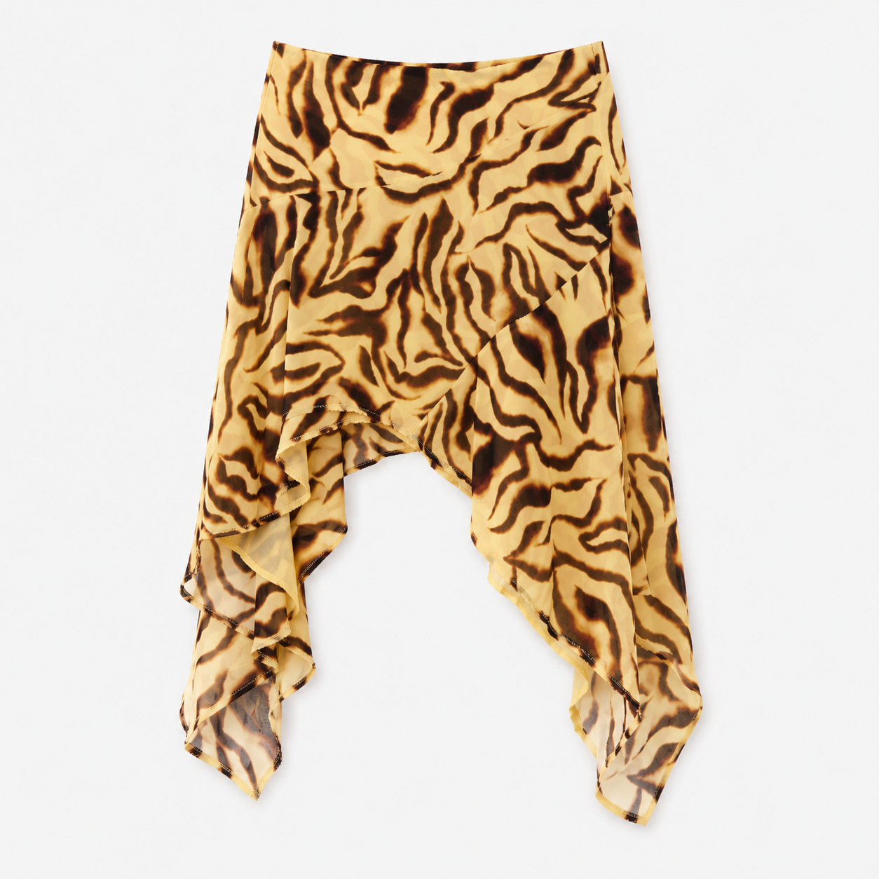 Matilda Hayes | Tiger Print Asymmetric Midi Skirt For Women