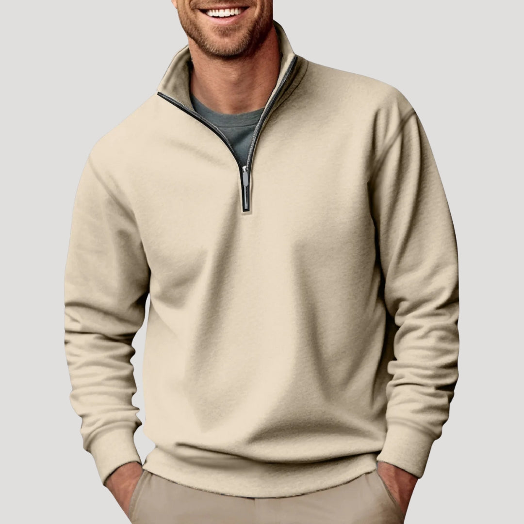 Julien Moreau | Premium Zip-Neck Sweater For Men