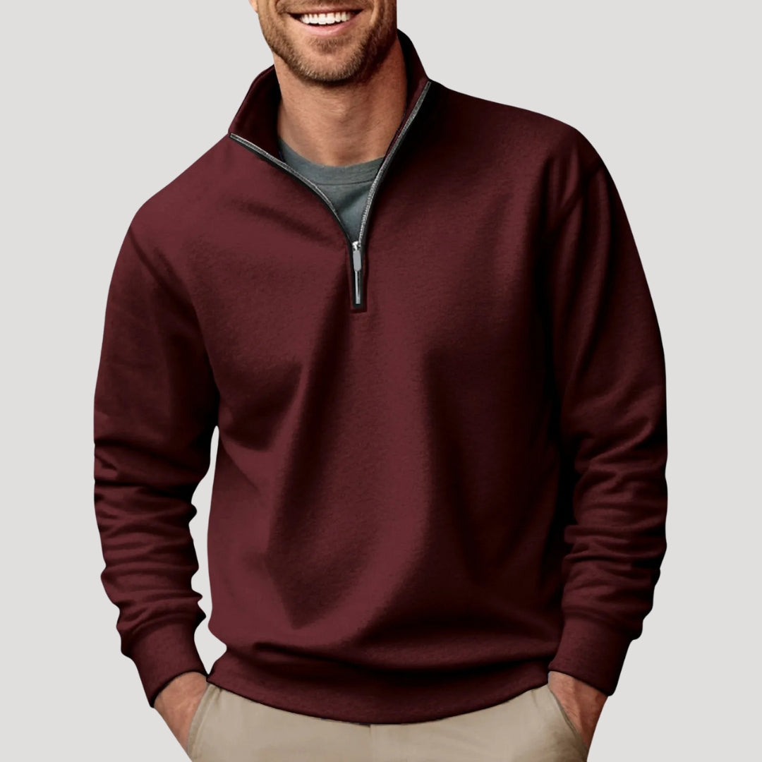 Julien Moreau | Premium Zip-Neck Sweater For Men