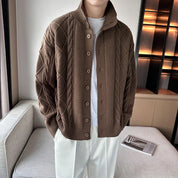 Alessio Romano | Premium Cable Knit Cardigan For Men
