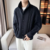 Alessio Romano | Premium Cable Knit Cardigan For Men