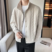 Alessio Romano | Premium Cable Knit Cardigan For Men