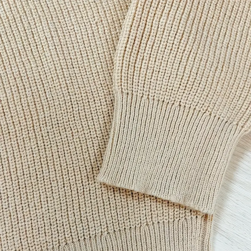 Men's Ribbed Half-Zip Knit Sweater — Winter Jumper Australia
