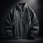 Men's Oversized Suede Bomber Jacket — Winter Fashion Australia