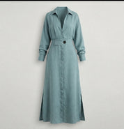 Mia Williams | Tied Waist Shirt Maxi Dress For Women