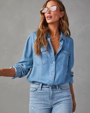Elena Moretti | Casual Denim Shirt For Women