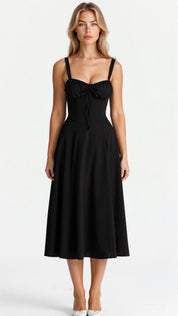 Isabella Monroe | Floral Corset Midi Dress For Women