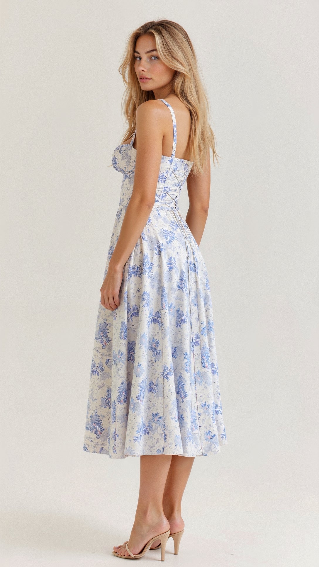 Isabella Monroe | Floral Corset Midi Dress For Women