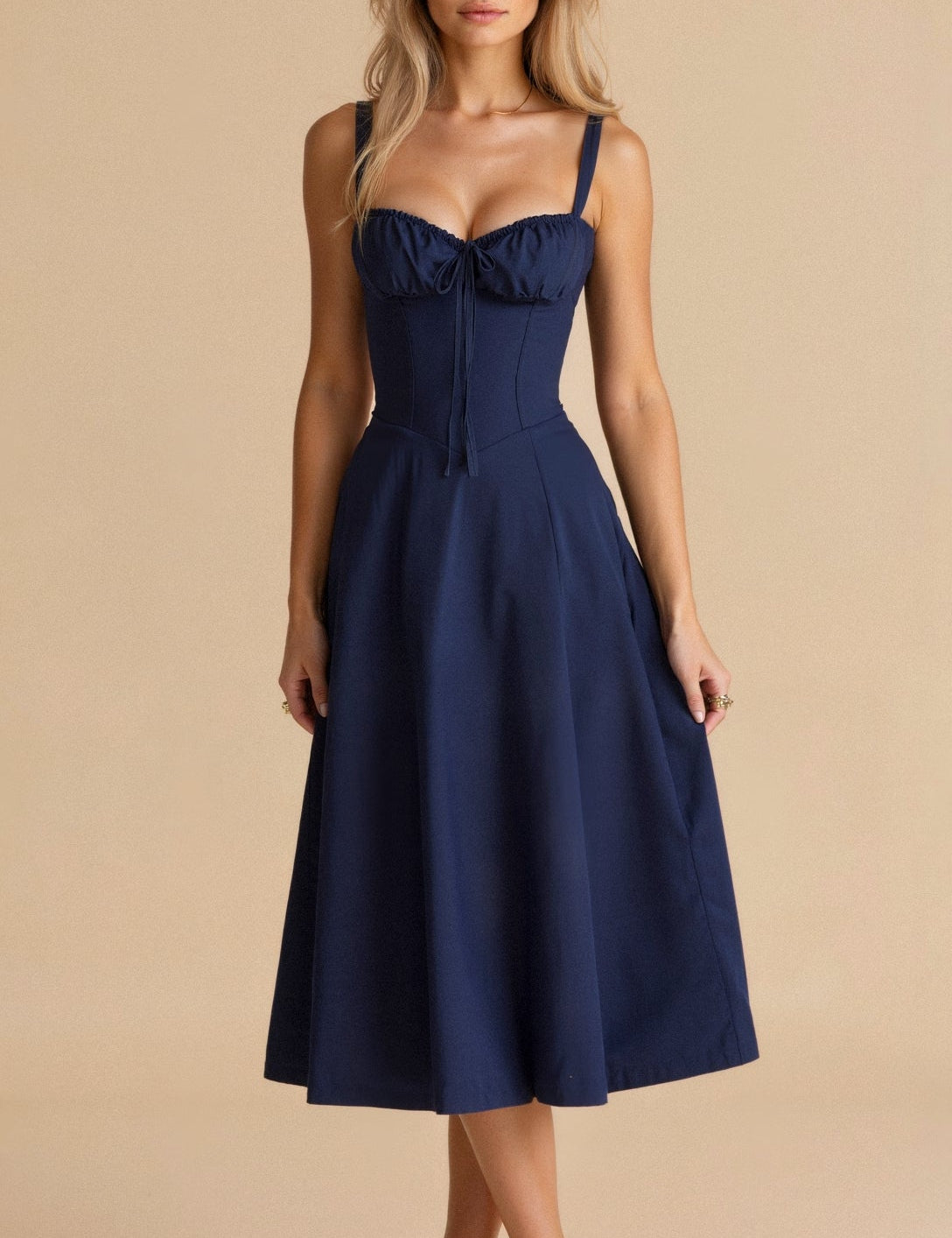 Isabella Monroe | Floral Corset Midi Dress For Women