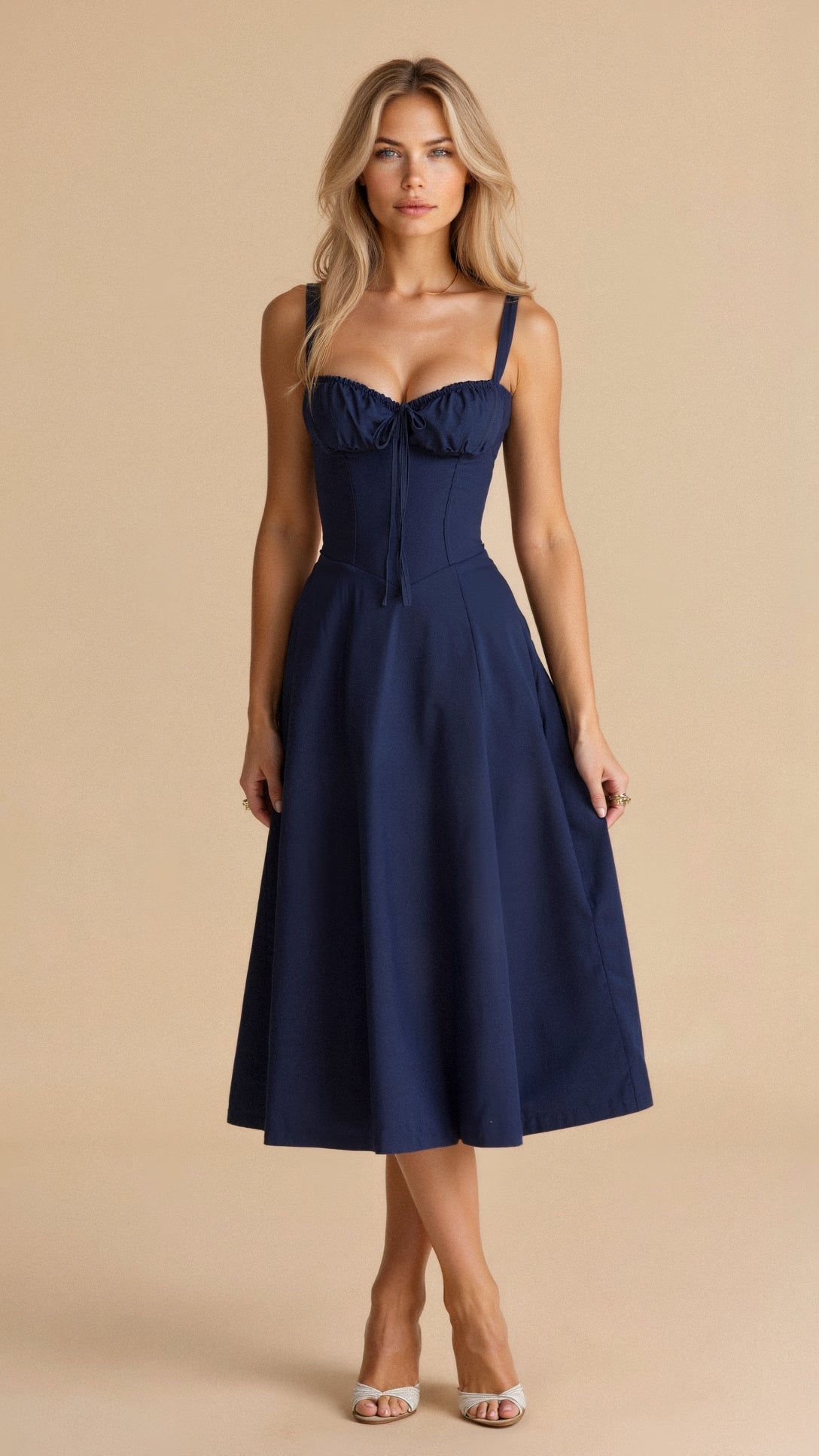 Isabella Monroe | Floral Corset Midi Dress For Women