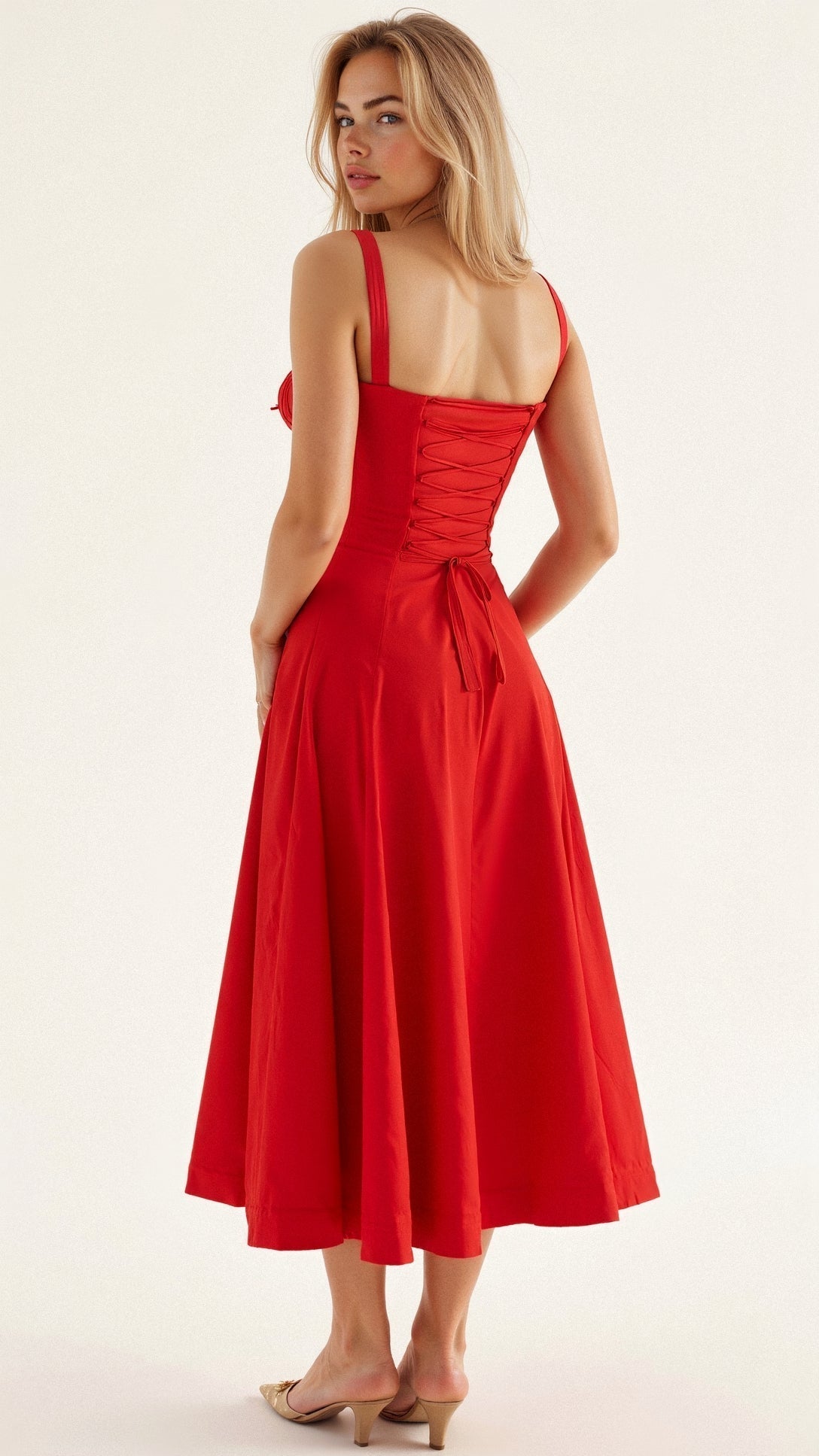 Isabella Monroe | Floral Corset Midi Dress For Women