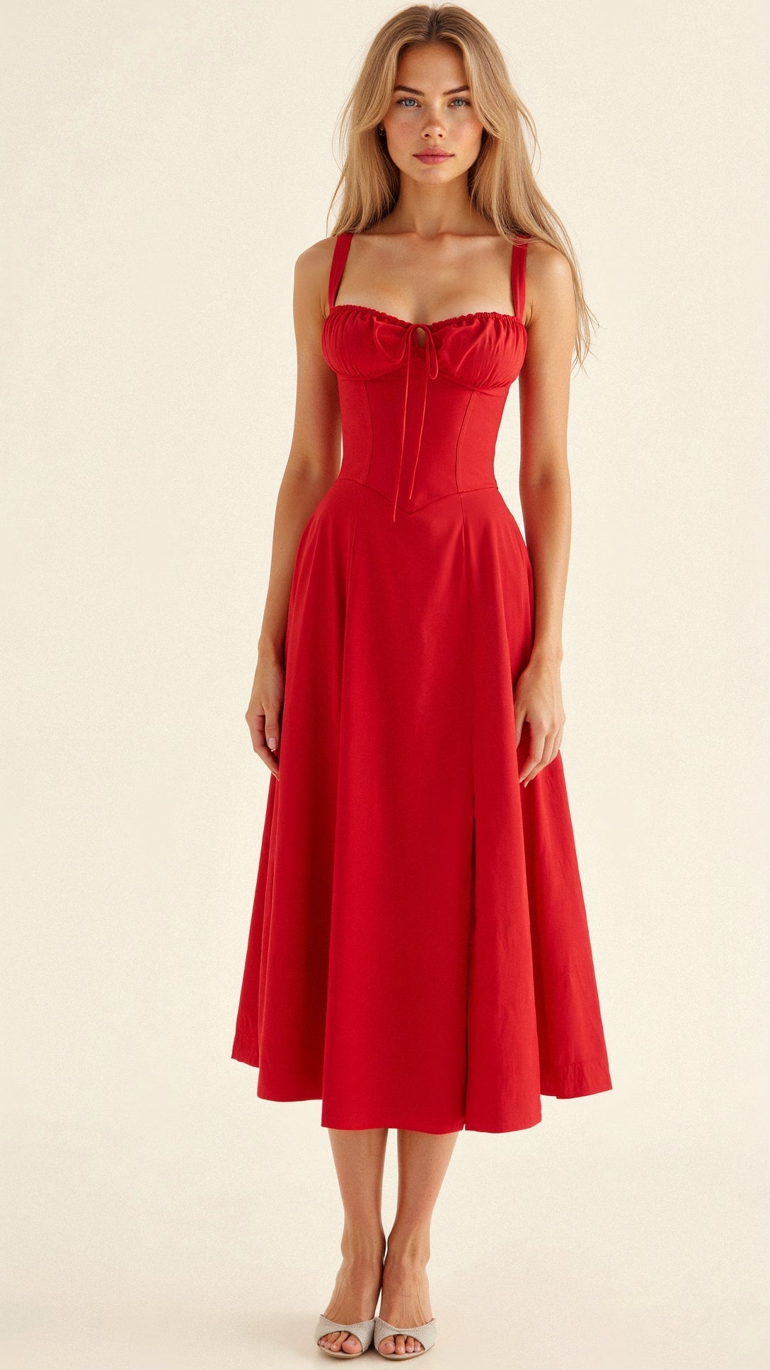 Isabella Monroe | Floral Corset Midi Dress For Women
