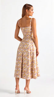 Isabella Monroe | Floral Corset Midi Dress For Women