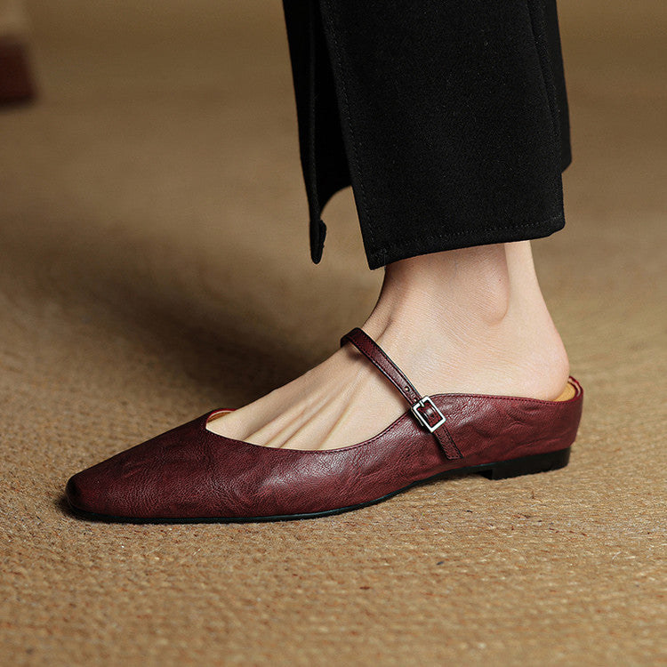 Orella Bellini | Genuine Leather Mule Slides For Women