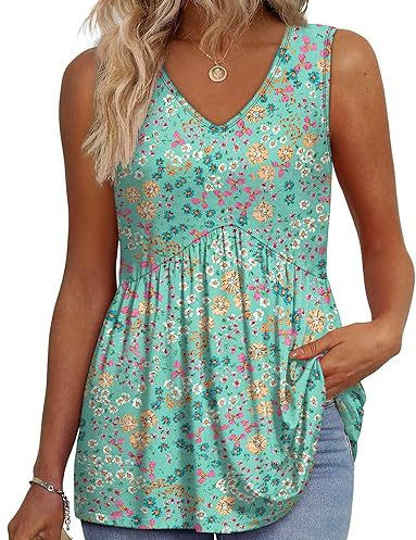 Isla Kavanagh | Sleeveless V-Neck Peplum Top For Women