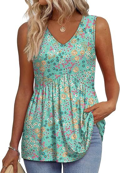 Isla Kavanagh | Sleeveless V-Neck Peplum Top For Women