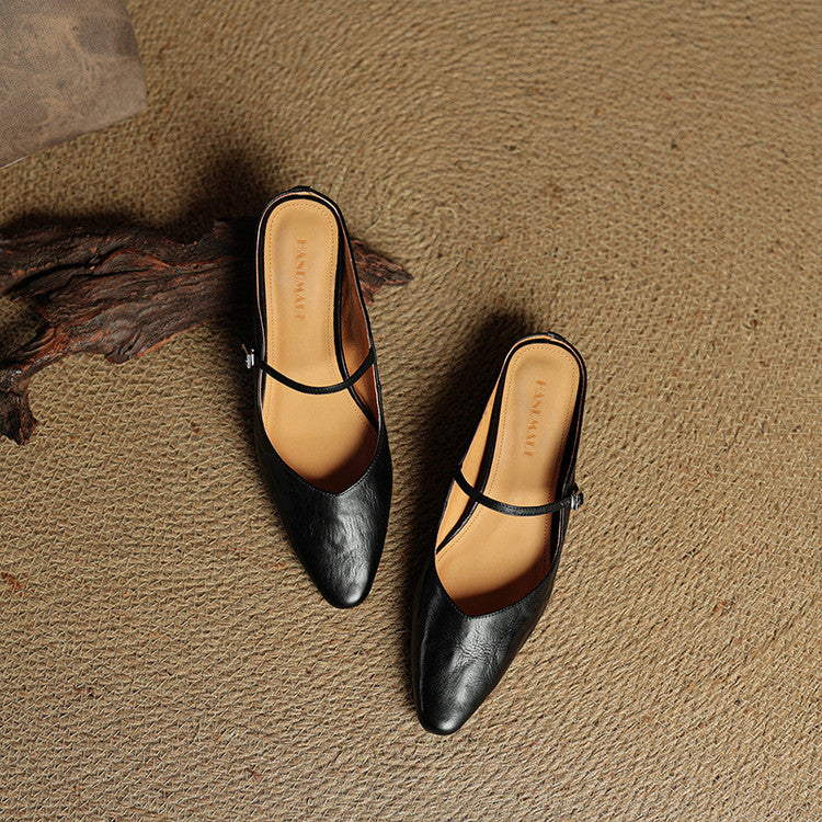 Orella Bellini | Genuine Leather Mule Slides For Women