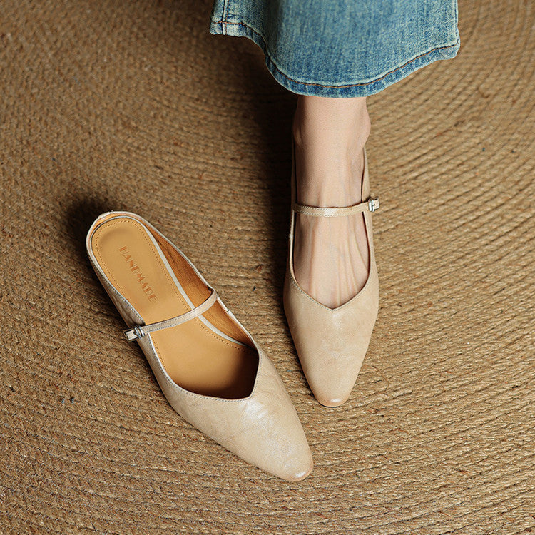 Orella Bellini | Genuine Leather Mule Slides For Women