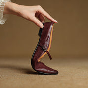 Orella Bellini | Genuine Leather Mule Slides For Women