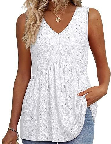 Isla Kavanagh | Sleeveless V-Neck Peplum Top For Women