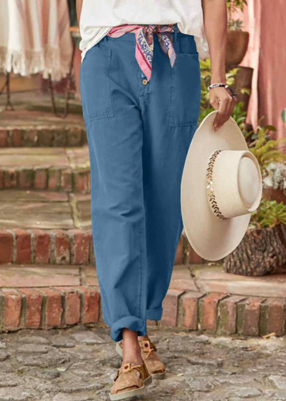 Marnie Ellison | Linen Trousers With Button Detail For Women
