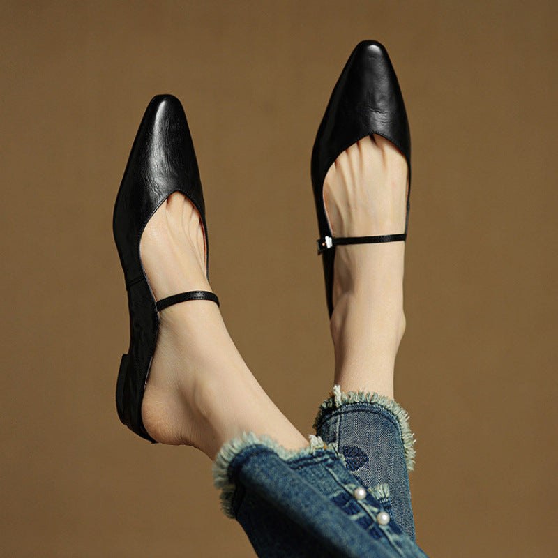 Orella Bellini | Genuine Leather Mule Slides For Women