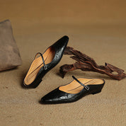 Orella Bellini | Genuine Leather Mule Slides For Women