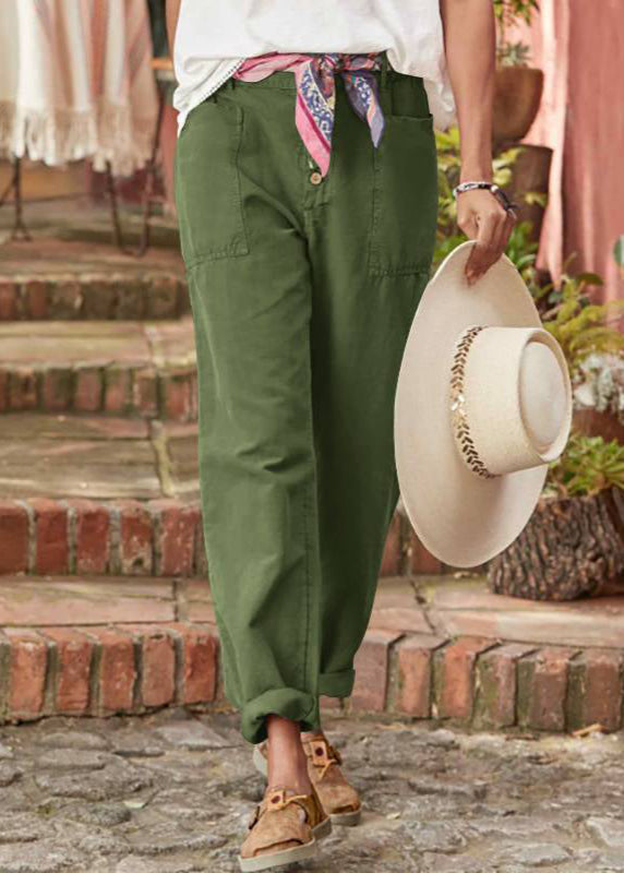 Marnie Ellison | Linen Trousers With Button Detail For Women