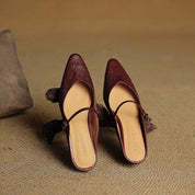 Orella Bellini | Genuine Leather Mule Slides For Women