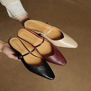 Orella Bellini | Genuine Leather Mule Slides For Women