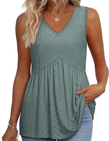 Isla Kavanagh | Sleeveless V-Neck Peplum Top For Women