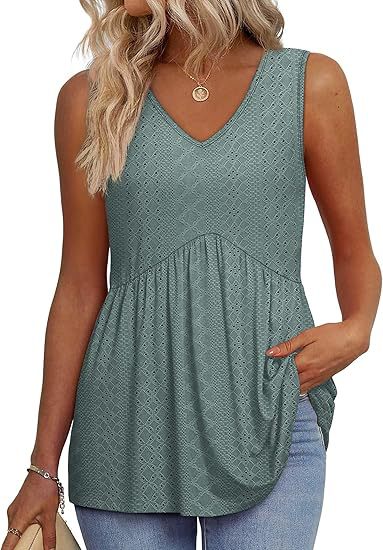 Isla Kavanagh | Sleeveless V-Neck Peplum Top For Women
