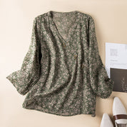 Maeve Holbrook | Paisley Print V-Neck Blouse For Women