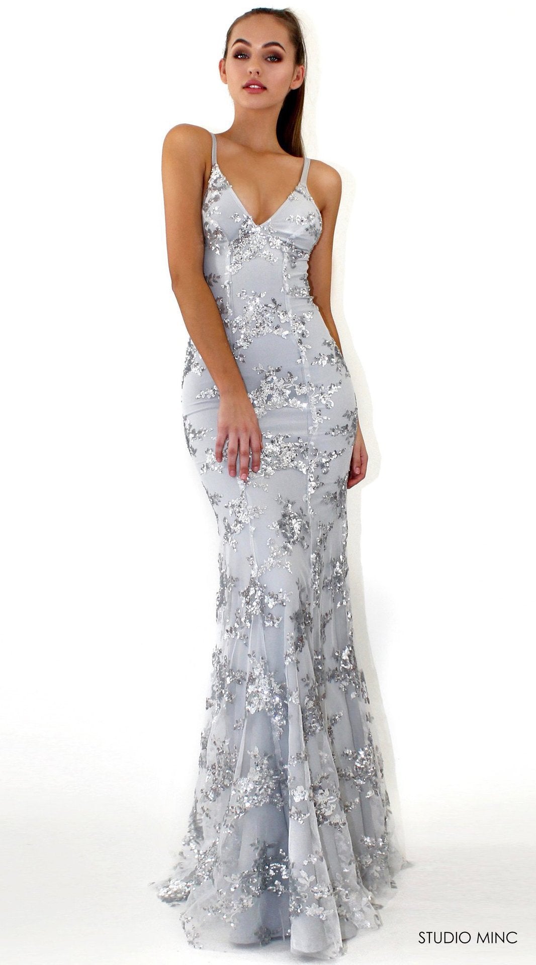 Scarlett Ashdown | Sequin Formal Dress With Front Slit For Women