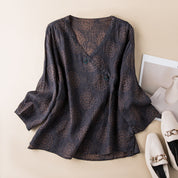 Maeve Holbrook | Paisley Print V-Neck Blouse For Women