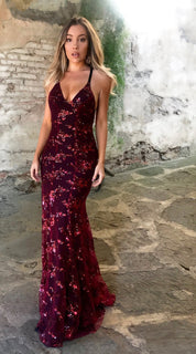 Scarlett Ashdown | Sequin Formal Dress With Front Slit For Women