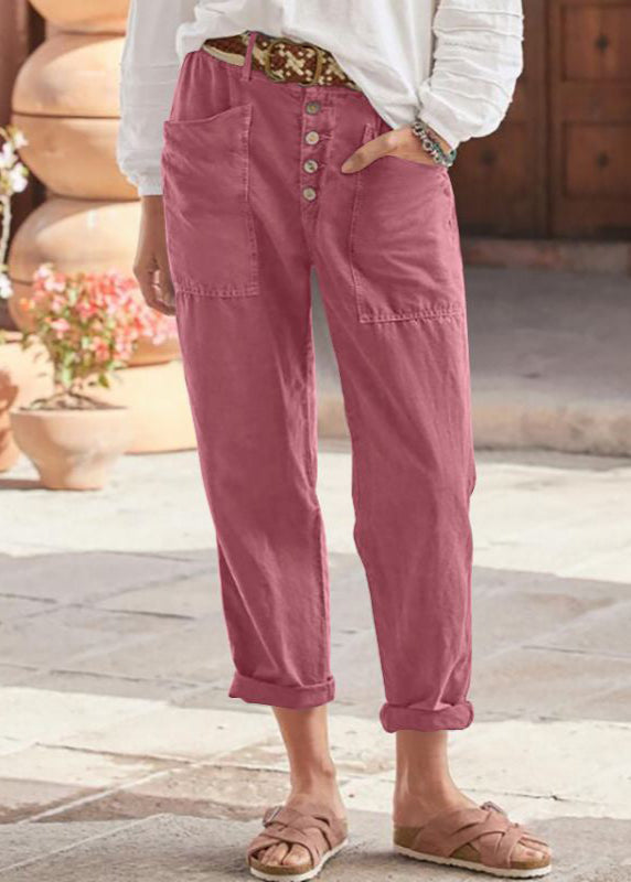 Marnie Ellison | Linen Trousers With Button Detail For Women