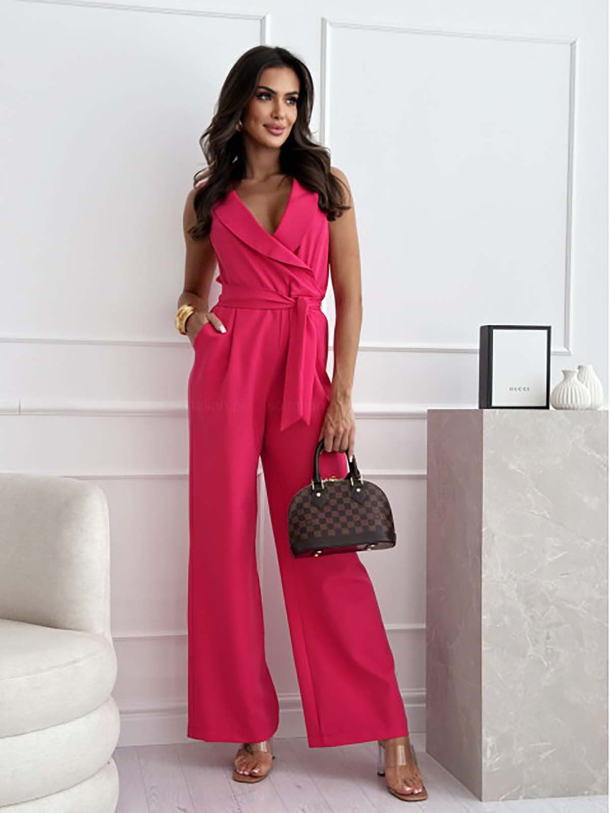Velmira Poise | Tailored Wrap Jumpsuit