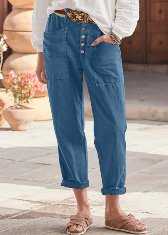 Marnie Ellison | Linen Trousers With Button Detail For Women
