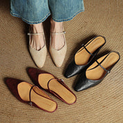 Orella Bellini | Genuine Leather Mule Slides For Women