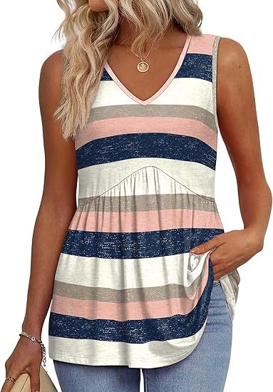 Isla Kavanagh | Sleeveless V-Neck Peplum Top For Women