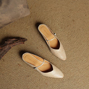 Orella Bellini | Genuine Leather Mule Slides For Women