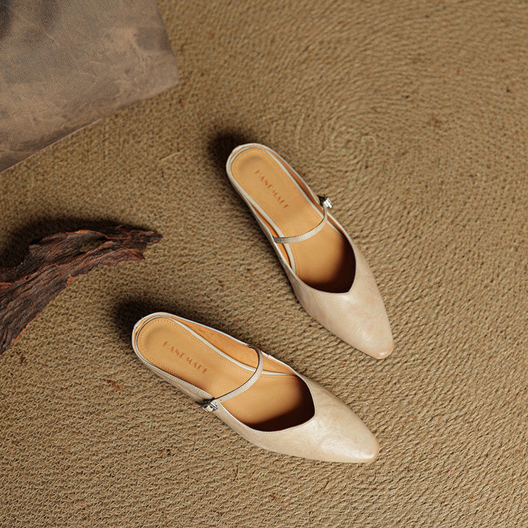 Orella Bellini | Genuine Leather Mule Slides For Women