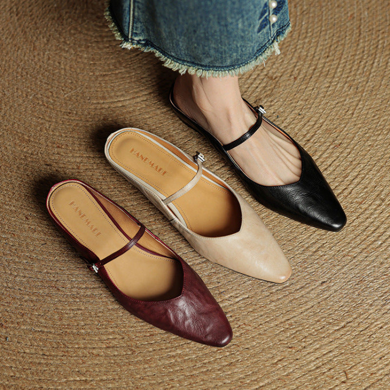 Orella Bellini | Genuine Leather Mule Slides For Women